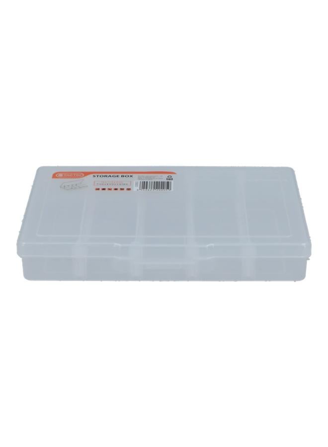 Tactix 5-Small Compartment Removable Dividers Storage Box Clear 320002  - Image 1