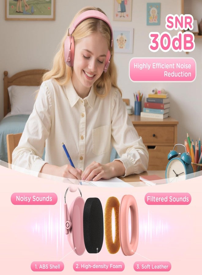 Link Dream Ear Protection Ear Muffs for Kids Noise Reduction SNR 30dB Hearing Protection for Show, Concert, Events, Fireworks (1, Pink) - Image 2