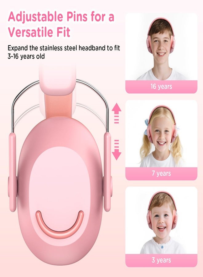 Link Dream Ear Protection Ear Muffs for Kids Noise Reduction SNR 30dB Hearing Protection for Show, Concert, Events, Fireworks (1, Pink) - Image 3