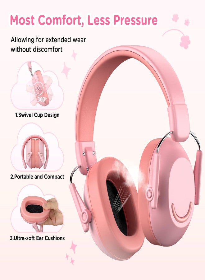 Link Dream Ear Protection Ear Muffs for Kids Noise Reduction SNR 30dB Hearing Protection for Show, Concert, Events, Fireworks (1, Pink) - Image 4