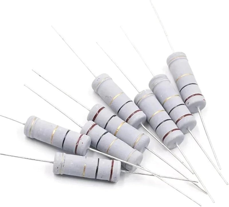10pcs 5W Metal oxide film Resistor 5% 1R ~ 10M 100R 220R 330R 1K 2.2K 3.3K 4.7K 10K 22K 47K 100K 1M 100 220 330 ohm Carbon Film(100K)