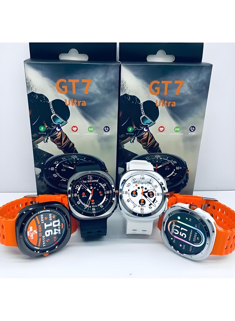 Smart Watch GT7ultra，Exercise Smartwatch，Waterproof Fitness Watch，Bluetooth Calling，Compatible with Androd and IOS，IPS Display，Heart Rate Moitoring，Black - Image 3