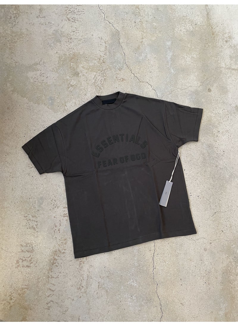 FOG ESSENTIALS Curved Print Heavyweight Tee ink black