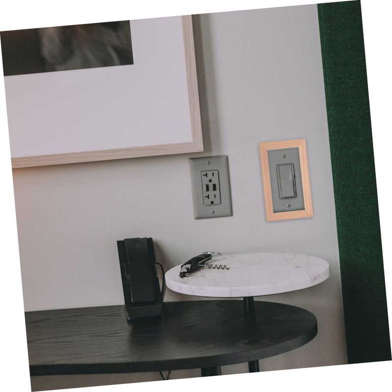 Nordic Style Wood Wall Plate Cover Teak 21 5X12 6X0 5CM Smooth Finish Easy Installation - Image 5