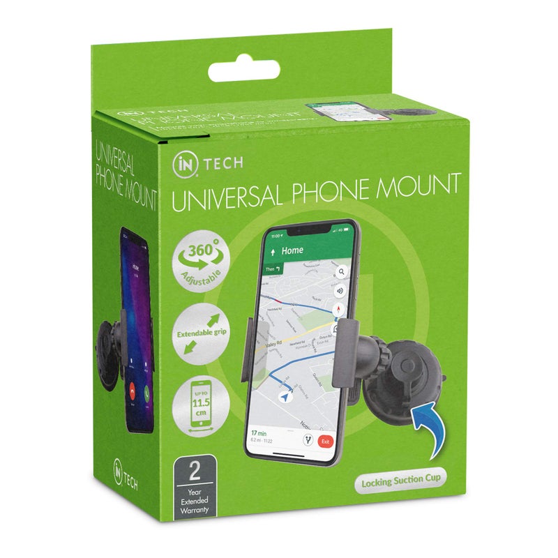iN TECH Universal Dash Phone Mount Cradle for Car, 360 Degree Rotation Car phone Holder with Suction Cup and Clamp, Easy Hands Free GPS Navigation - Compatible with Android and Smartphones - Image 2