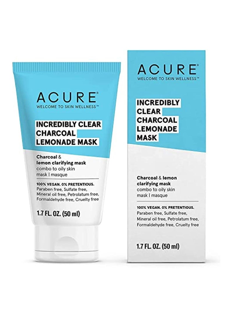 Acure Acure Incredibly Clear Charcoal Lemonade Mask | For Oily to Normal & Acne Prone - Image 1
