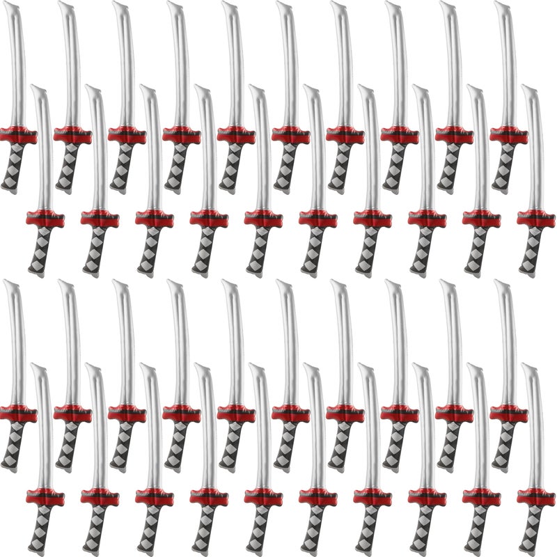 Fahacop 40 Pack 30 Inch Inflatable Samurai Swords Blow Up Ninja Sword Inflatable Katana Toys for Kids Halloween Ninja Cosplay Party Favors - Image 3