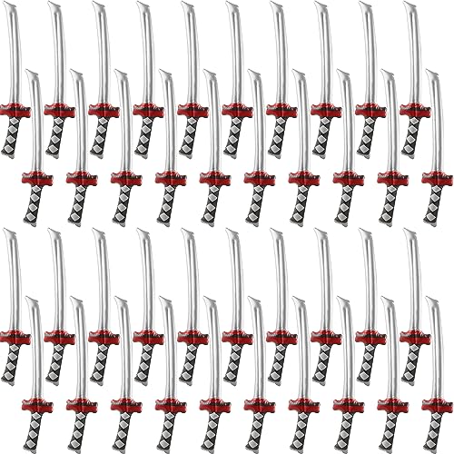Fahacop 40 Pack 30 Inch Inflatable Samurai Swords Blow Up Ninja Sword Inflatable Katana Toys for Kids Halloween Ninja Cosplay Party Favors - Image 1