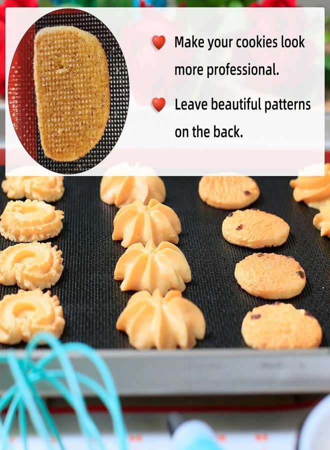 Amyandone Silicone Baking Mat with Microperforated, 2 PCS Perforated Baking Mats/Oven Liners for 13" x 18" Half Sheet Pan, Reusable Air Mesh Silicone Mat for Cookie/Eclair/Bread/Pizza/Pastry - Image 5