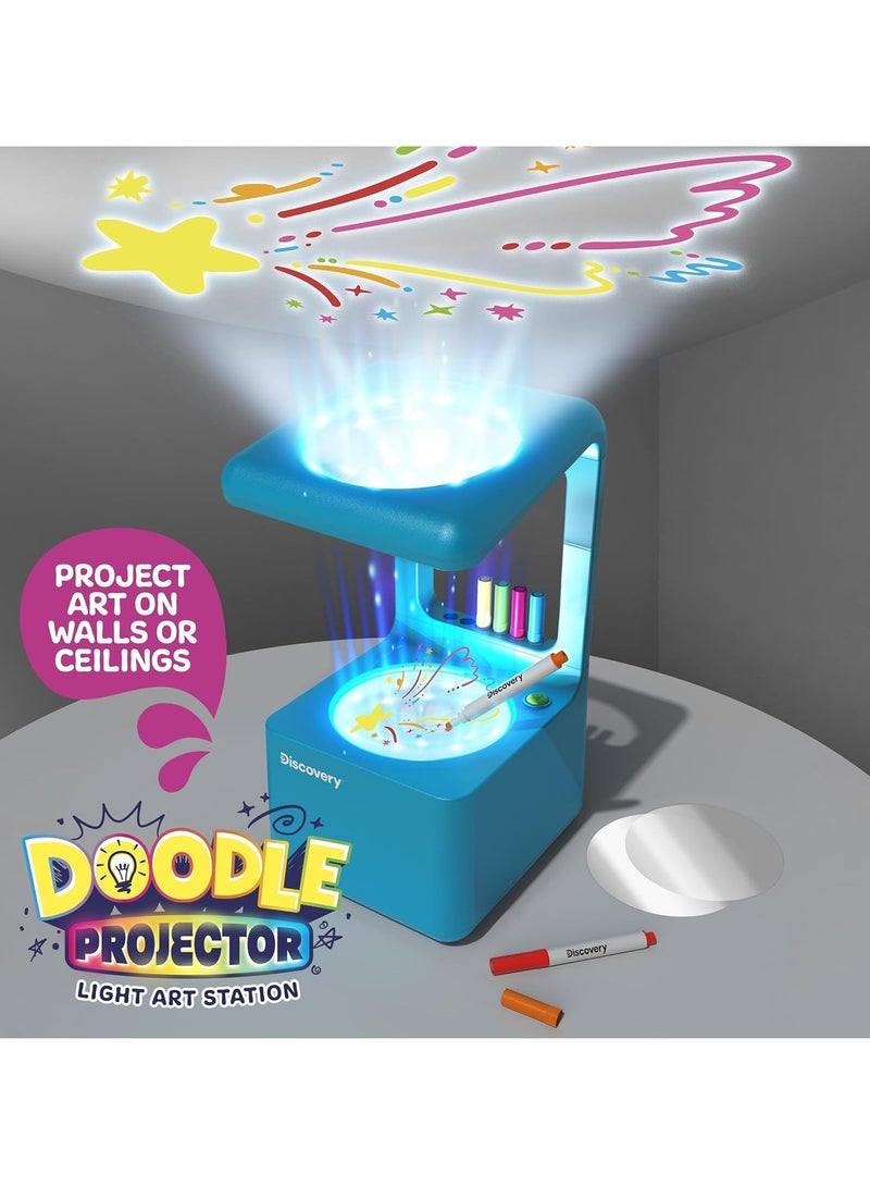 Discovery Kids Wall And Ceiling Doodle Sketch Projector Light Art Station With Six Colour Markers - Image 3
