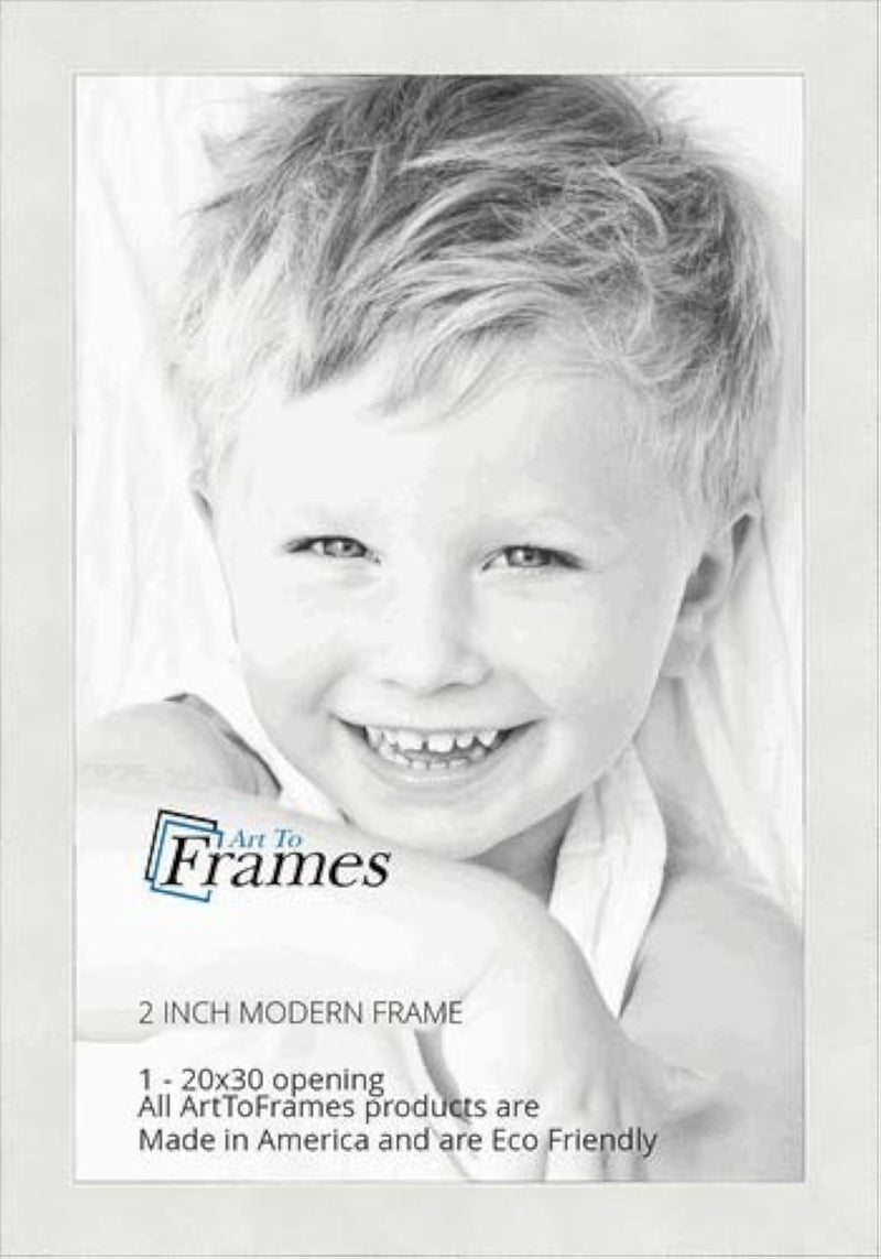 ArtToFrames 20x30 Inch White Picture Frame This 2 Custom Poster Frame is Modern White Frame for Your Art or Photos WOMFRBW7407420x30