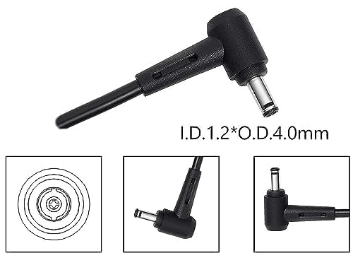 WeFly 45W 19V, 2.37A 4.0mm x 1.35mm Laptop Charger for Asus Ad45-00B 45W Laptop Charger/Adapter for Select Models of Asus-20 V,2.5 A,4 Mm X 1.2Mm Diam-Black - Image 2