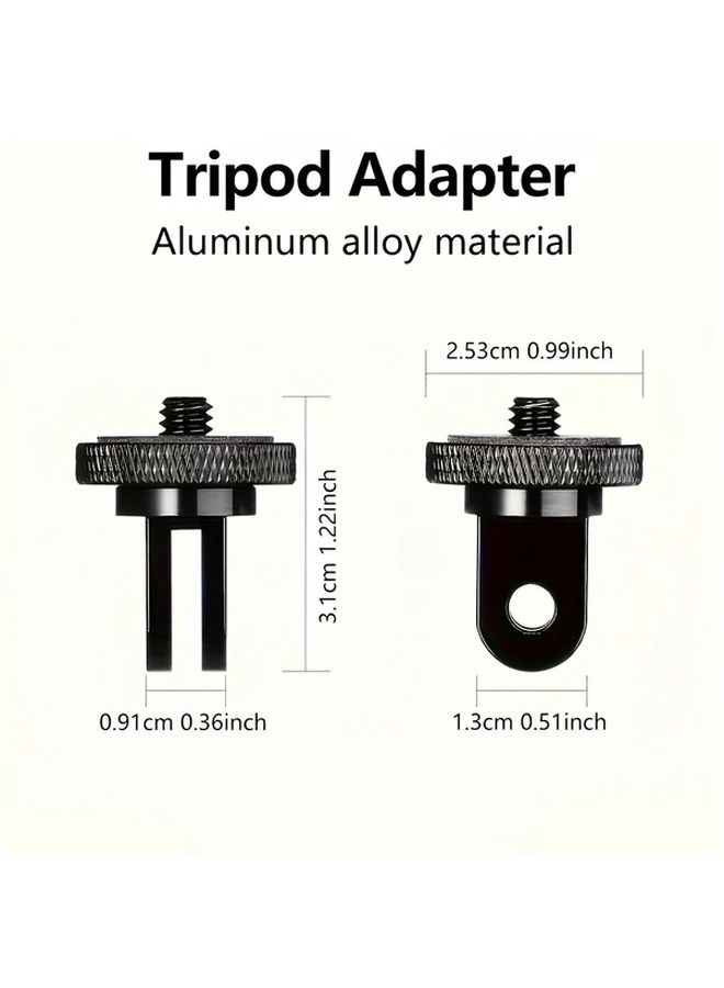 Universal Aluminum Alloy Bicycle Handlebar Mount with 1 4 Tripod Adapter for Action Cameras - Image 3