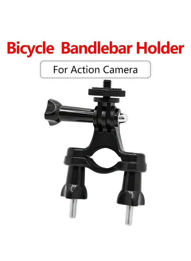 Universal Aluminum Alloy Bicycle Handlebar Mount with 1 4 Tripod Adapter for Action Cameras - Image 1