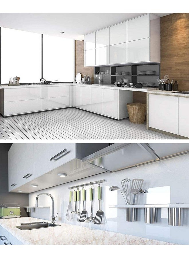 صن بيرد ورق جدران أبيض، خزائن مقاومة للماء، ورق فينيل قابل للتقشير واللصق، ذاتي اللصق للغرف، وسطح الطاولة، والأثاث القديم، مقاوم للماء وقابل للإزالة (24 × 120 بوصة) - Image 4