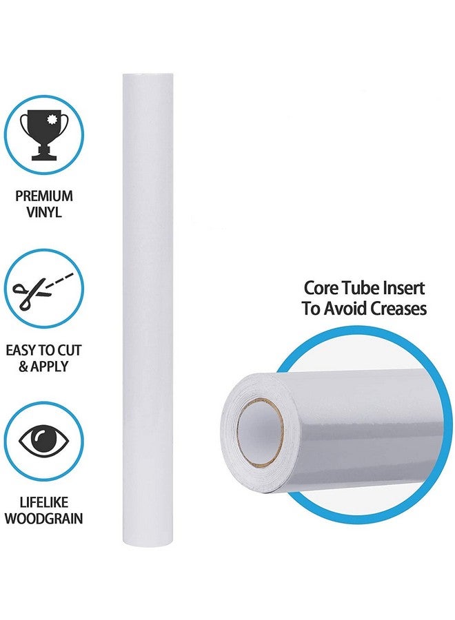 صن بيرد ورق جدران أبيض، خزائن مقاومة للماء، ورق فينيل قابل للتقشير واللصق، ذاتي اللصق للغرف، وسطح الطاولة، والأثاث القديم، مقاوم للماء وقابل للإزالة (24 × 120 بوصة) - Image 3