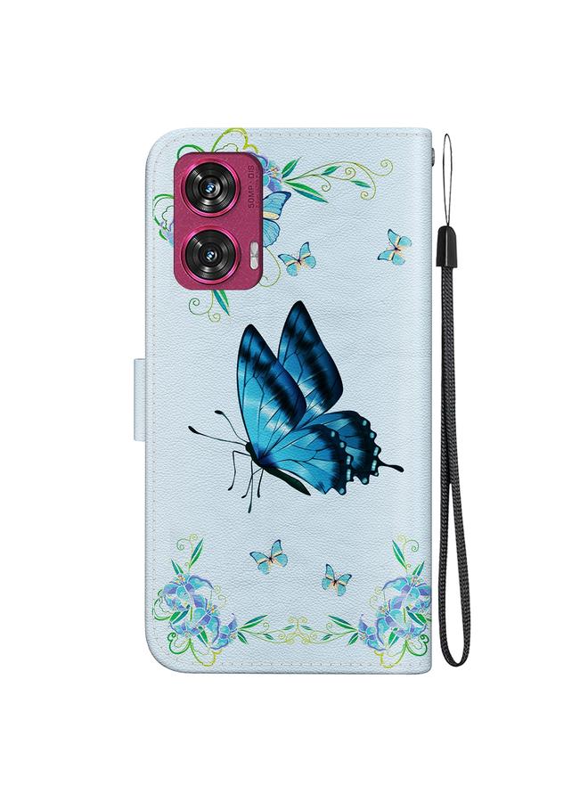 erorex Case For Motorola Edge 50 Fusion Crystal Texture Colored Drawing Leather Phone Case - Image 4