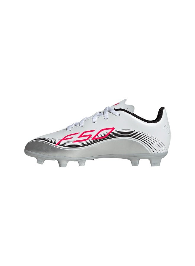 Adidas F50 Messi Club Firm/Multi-Ground Boots Kids - White/Lucid Red - Image 4