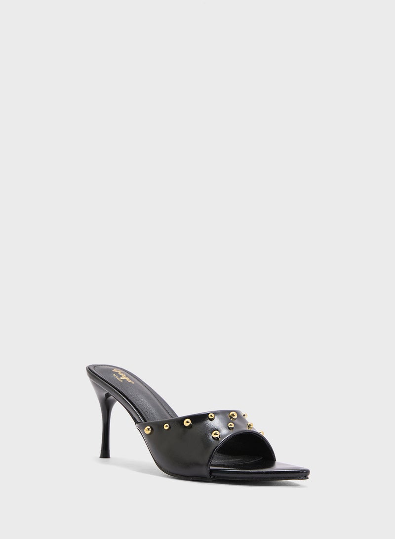 Ginger Studded Heeled Mule  - Image 2