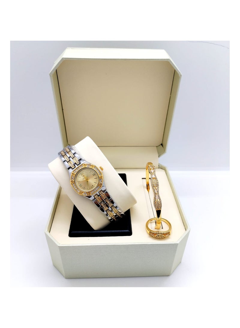 XII Women's watch set consisting of a watch, bracelet and ring