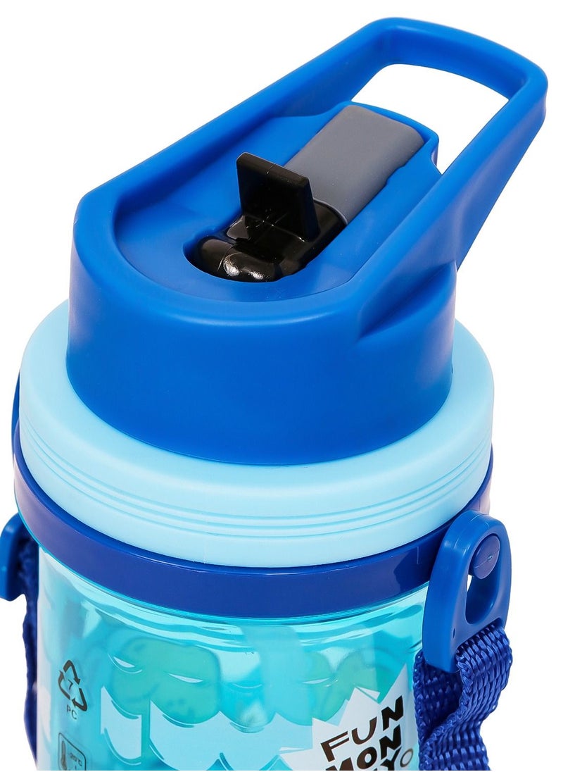 Eazy Kids Eazy Kids Water Bottle 500ml wt Straw - Blue  - Image 3