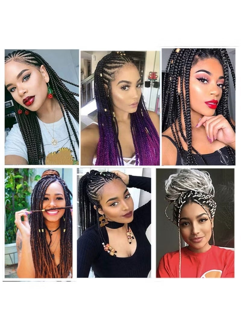 3-Piece African braids Hair Extension,Crochet Braiding Hair Extensions Synthetic Braiding Hair High Temperature Synthetic Fiber Braiding Hair - Image 3