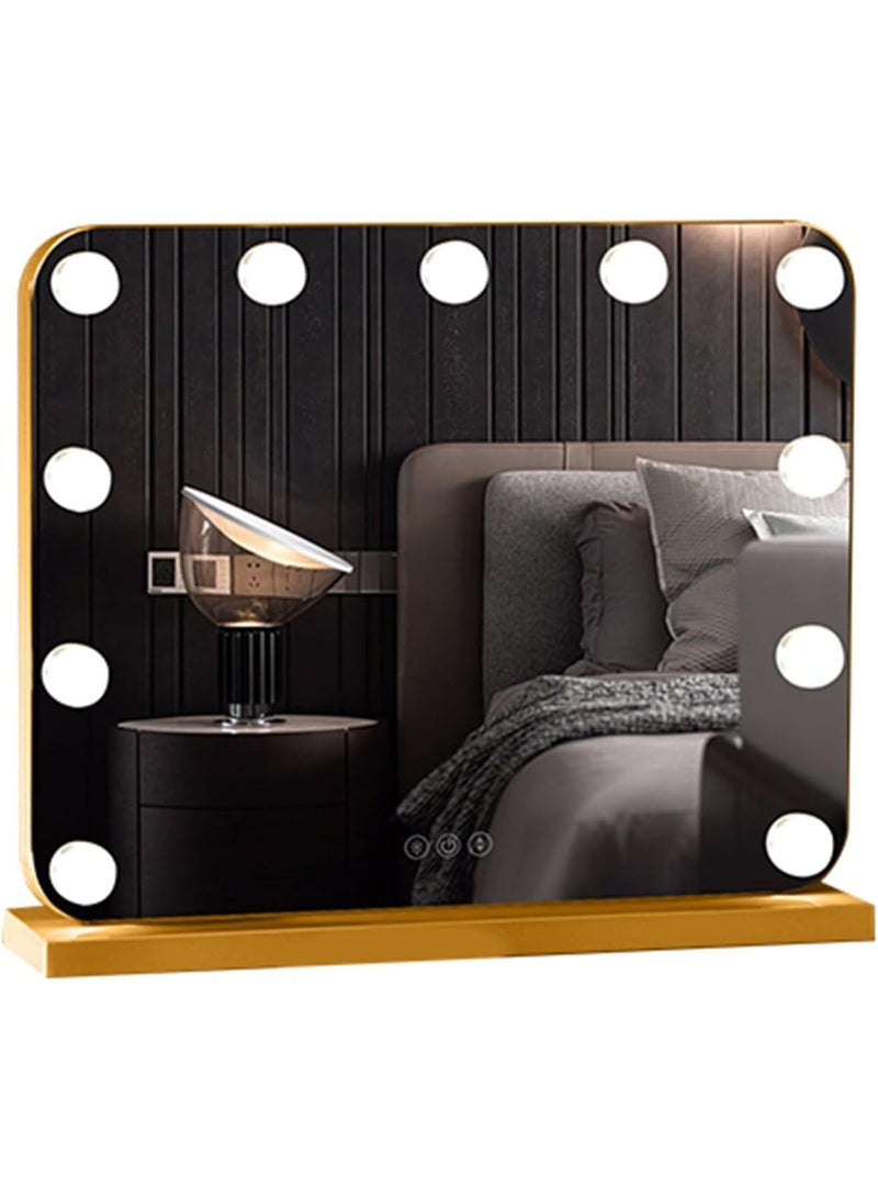GT-Wheel Makeup Vanity Mirror with 11 LED Lights Hollywood Free Standing Tabletop Mirror Dimmable and Color Changing  - Image 1