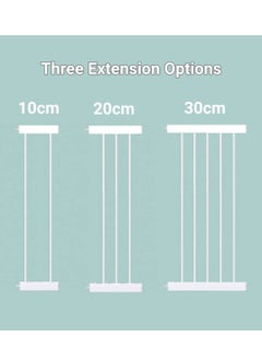 MIXDE Auto Close Safety Baby Gate, Extra Wide Child Gate with 30 cm Extension Kit Maximum Suitable For 114 cm, Baby Gates for Stairs & Doorways, Easy Install (Safety Railing + 30cm Extension Kit)  - Image 3
