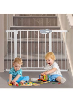 MIXDE Auto Close Safety Baby Gate, Extra Wide Child Gate with 30 cm Extension Kit Maximum Suitable For 114 cm, Baby Gates for Stairs & Doorways, Easy Install (Safety Railing + 30cm Extension Kit)  - Image 1