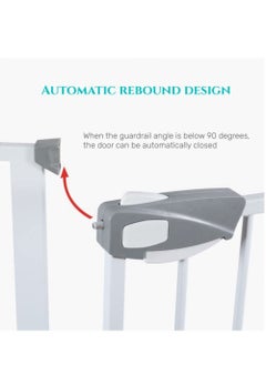 MIXDE Auto Close Safety Baby Gate, Extra Wide Child Gate with 30 cm Extension Kit Maximum Suitable For 114 cm, Baby Gates for Stairs & Doorways, Easy Install (Safety Railing + 30cm Extension Kit)  - Image 4
