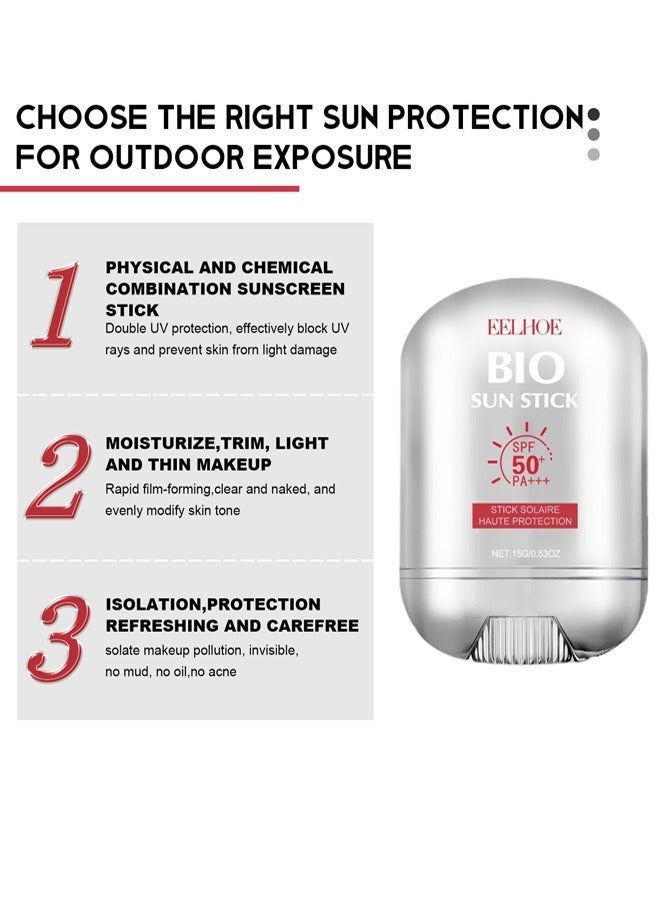 EELHOE Stick Solaire Haute Protection, Sunscreen, SPF 50+, 15g - Image 3