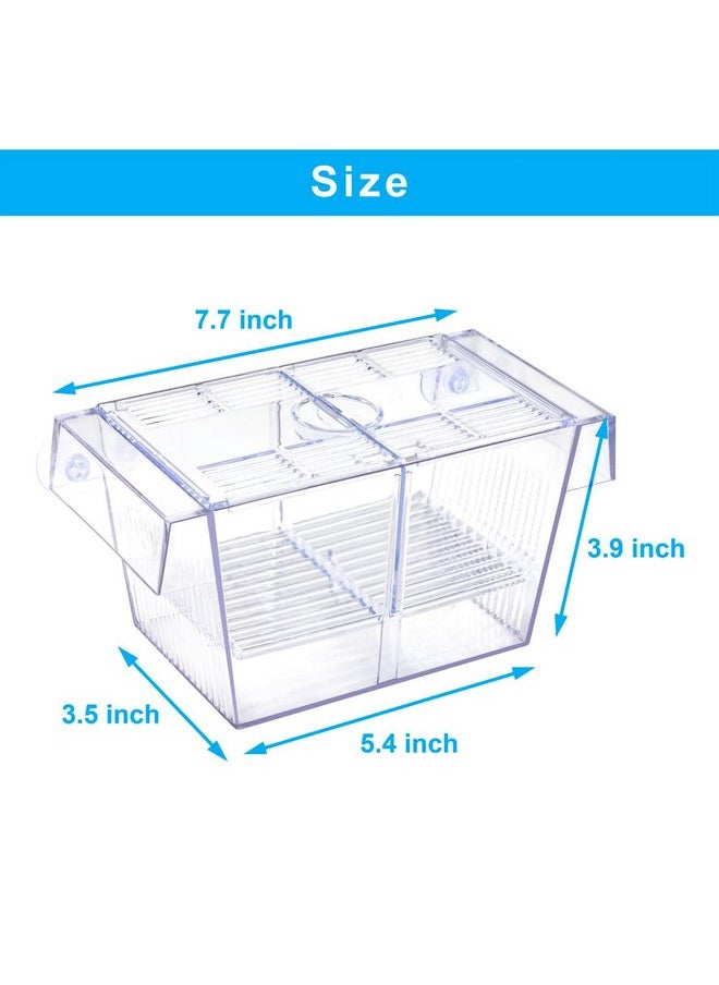 DATOO DaToo Fish Breeding Box Aquarium Holding Tank Transparent Fish Isolation Box Acclimation Hatchery Incubator Breeder Box for Baby Fish Betta Shrimp Clownfish Guppy  - Image 2