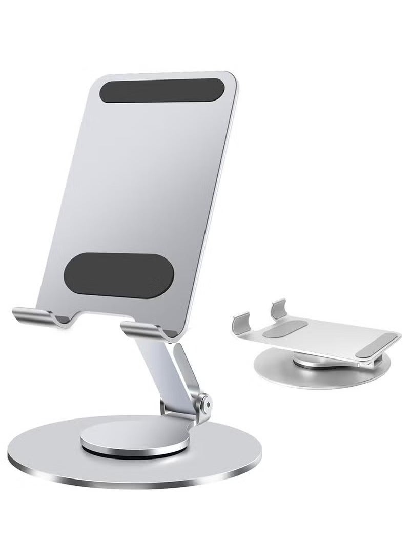 Cell Phone Stand – Adjustable Angle, Height & 360° Rotation Mobile Holder for Desk | Foldable, Portable, and Sturdy Aluminum Stand for iPhone, iPad, and All Smartphones | Universal Phone Holder with Anti-Slip Base for Home, Office & Travel