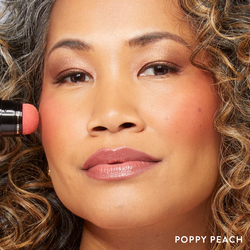 LAURA GELLER NEW YORK Serum Blush Tint, Lightweight Liquid Blush for Cheeks, Weightless Watercolor Sheer Finish, Poppy Peach - Image 4