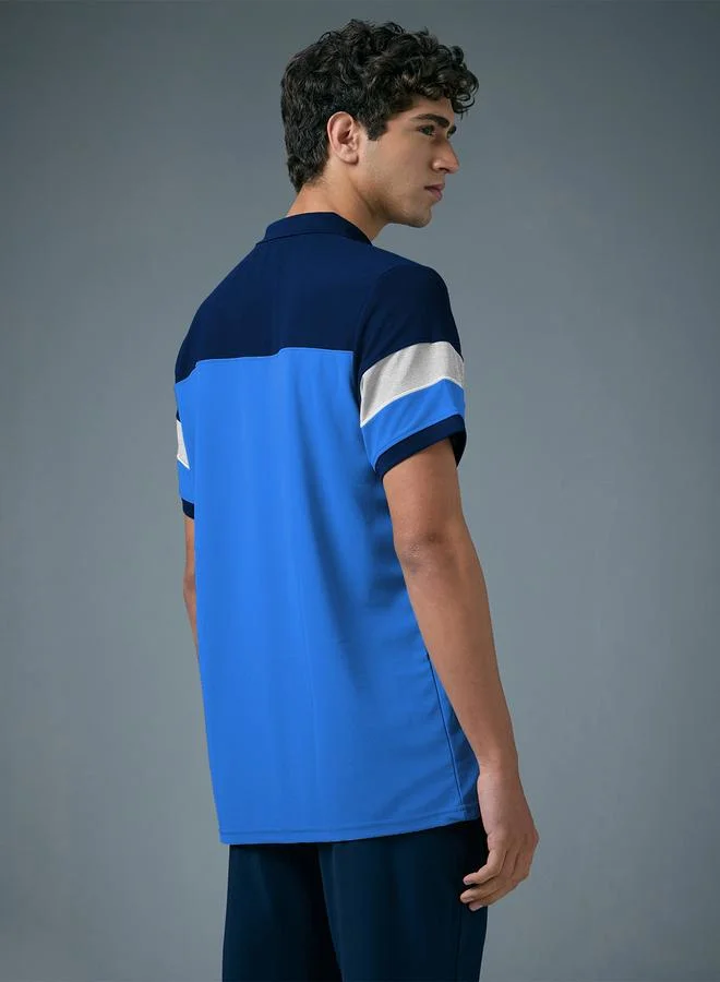 Technosport  Men Slim Fit Color Block Pique Polo for Men | Best Price UAE