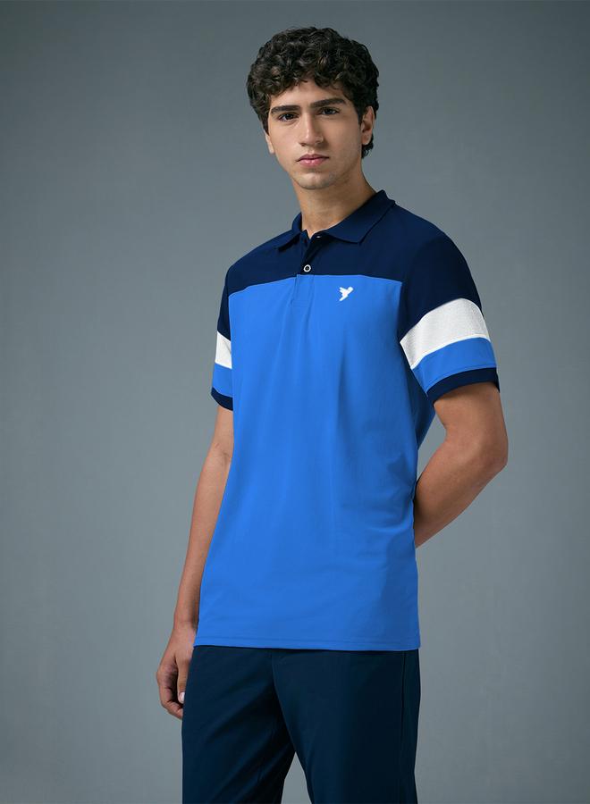 تكنوسبورت بولو بيكيه بقصة ضيقة ونمط كتل الالوان - Image 2