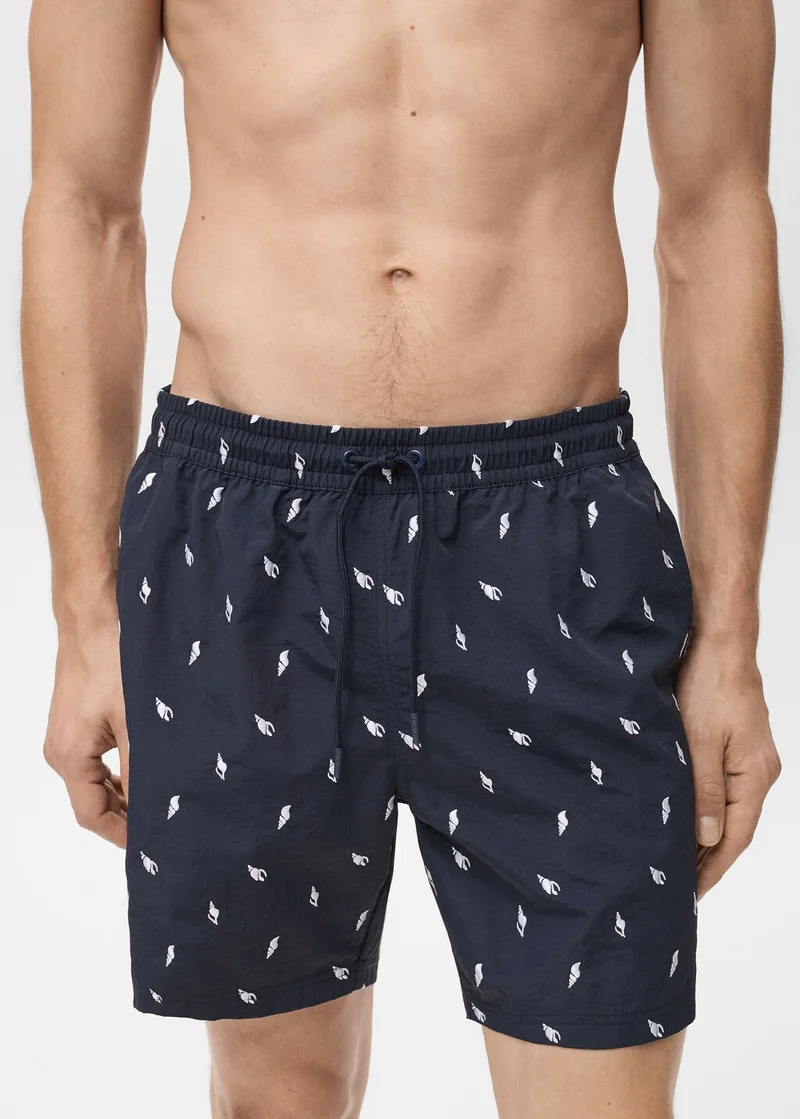Mango Man Seashell print swimsuit