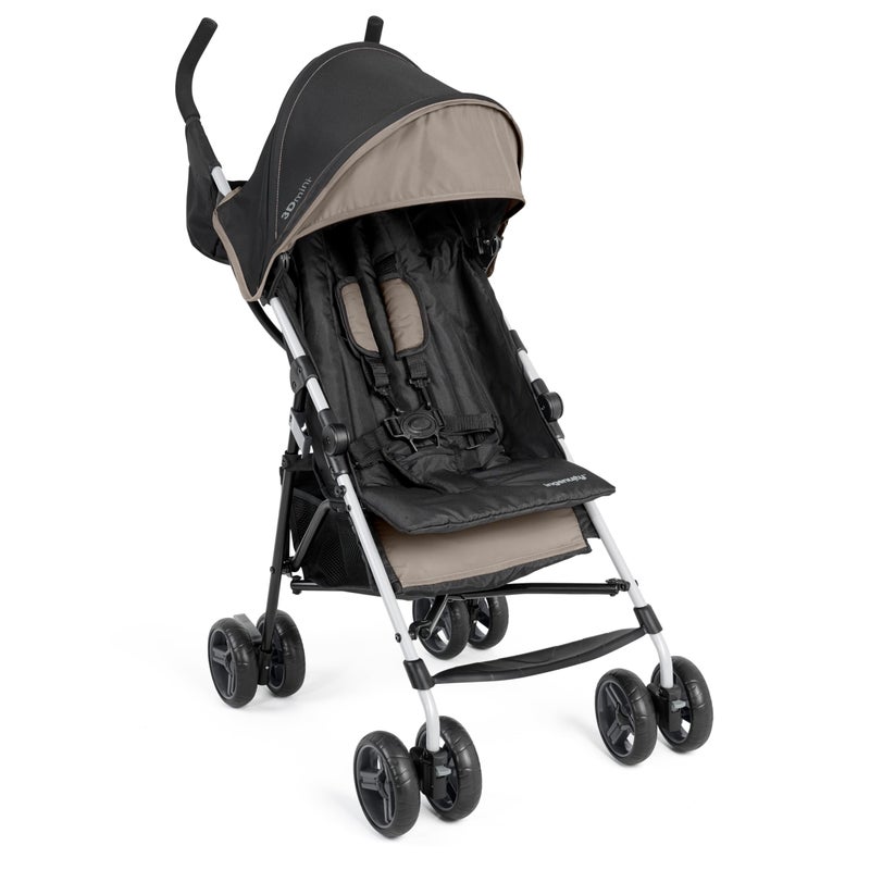 Ingenuity 3D Mini Convenience Stroller â€“ Lightweight Stroller with Compact Fold, Multi-Position Recline, Canopy with Pop Out Sun Visor â€“ Umbrella Stroller for Travel and More, Cashew Tan - Image 1