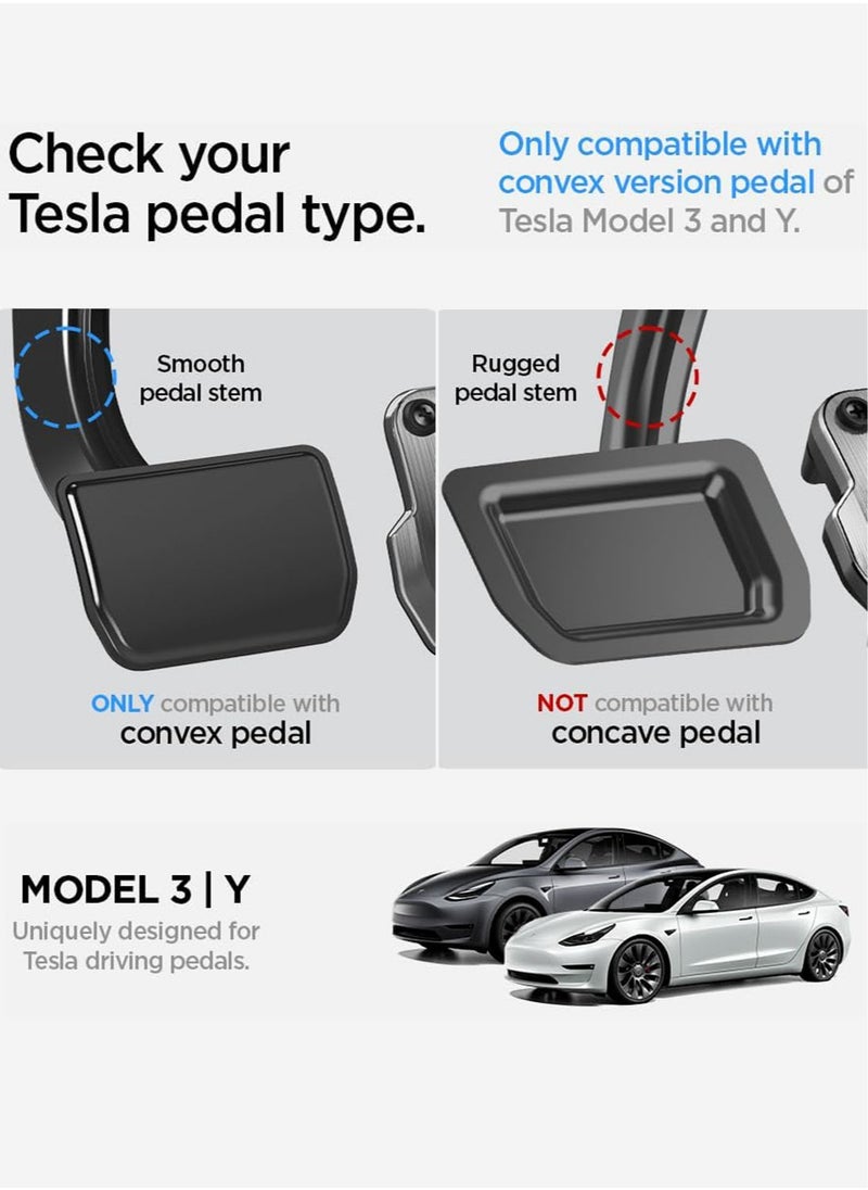 Spigen دواسة Spigen Stuttgart Type B (محدبة) مصممة لطراز Tesla 3 & Y دواسة قدم عالية الأداء من الفولاذ المقاوم للصدأ مع EZ Slide [غير متوافقة مع طراز 3 2024 Refresh]  - Image 2
