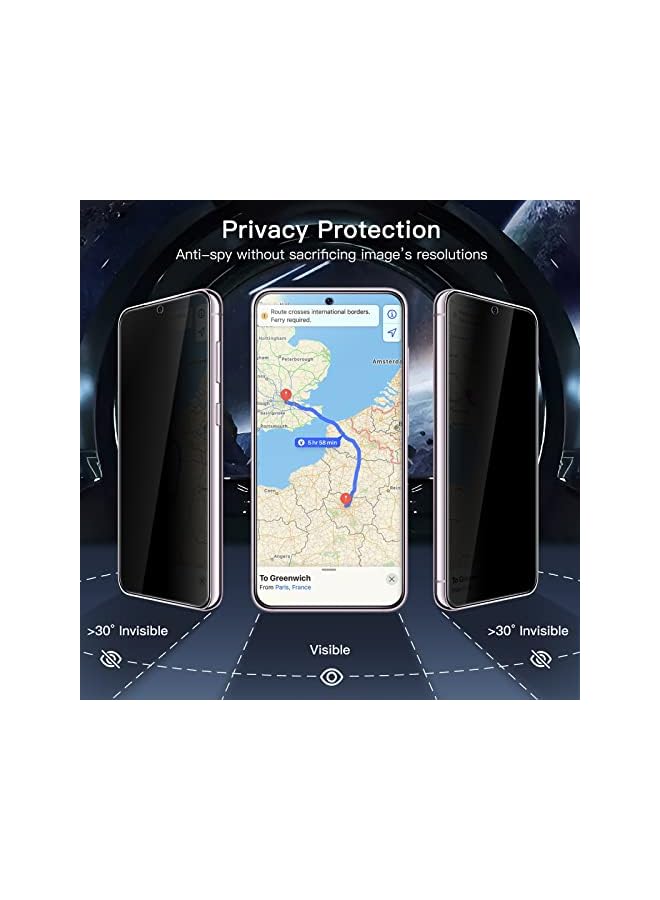 Jetech Privacy Screen Protector for Samsung Galaxy S23+ / S23 Plus 5G 6.6-Inch with Camera Lens Protector, Anti-Spy Tempered Glass Film, Fingerprint ID Compatible, 2-Pack Each - Image 5