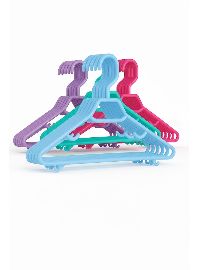 فافيلا طقم شماعات بلاستيك متعددة الألوان – 30 قطعة لتنظيم الملابس وتوفير المساحة - Image 4