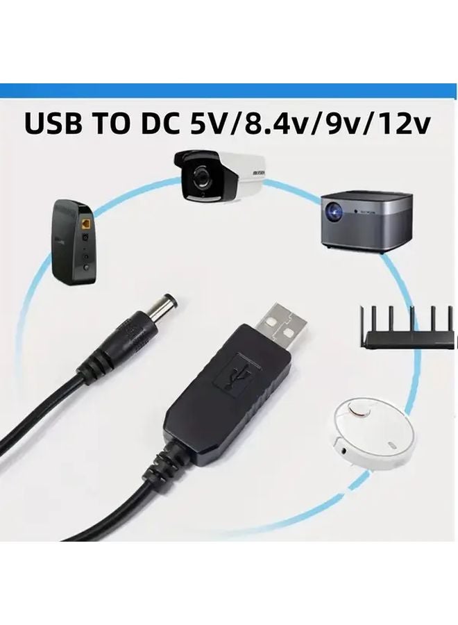 High Voltage USB To DC 8 4V 9V 12V Boost Converter Cable 5 5mm 2 1mm 9V5 5 2 1mm Model - Image 2