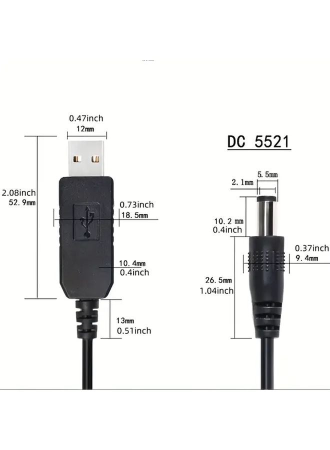 High Voltage USB To DC 8 4V 9V 12V Boost Converter Cable 5 5mm 2 1mm 9V5 5 2 1mm Model - Image 3