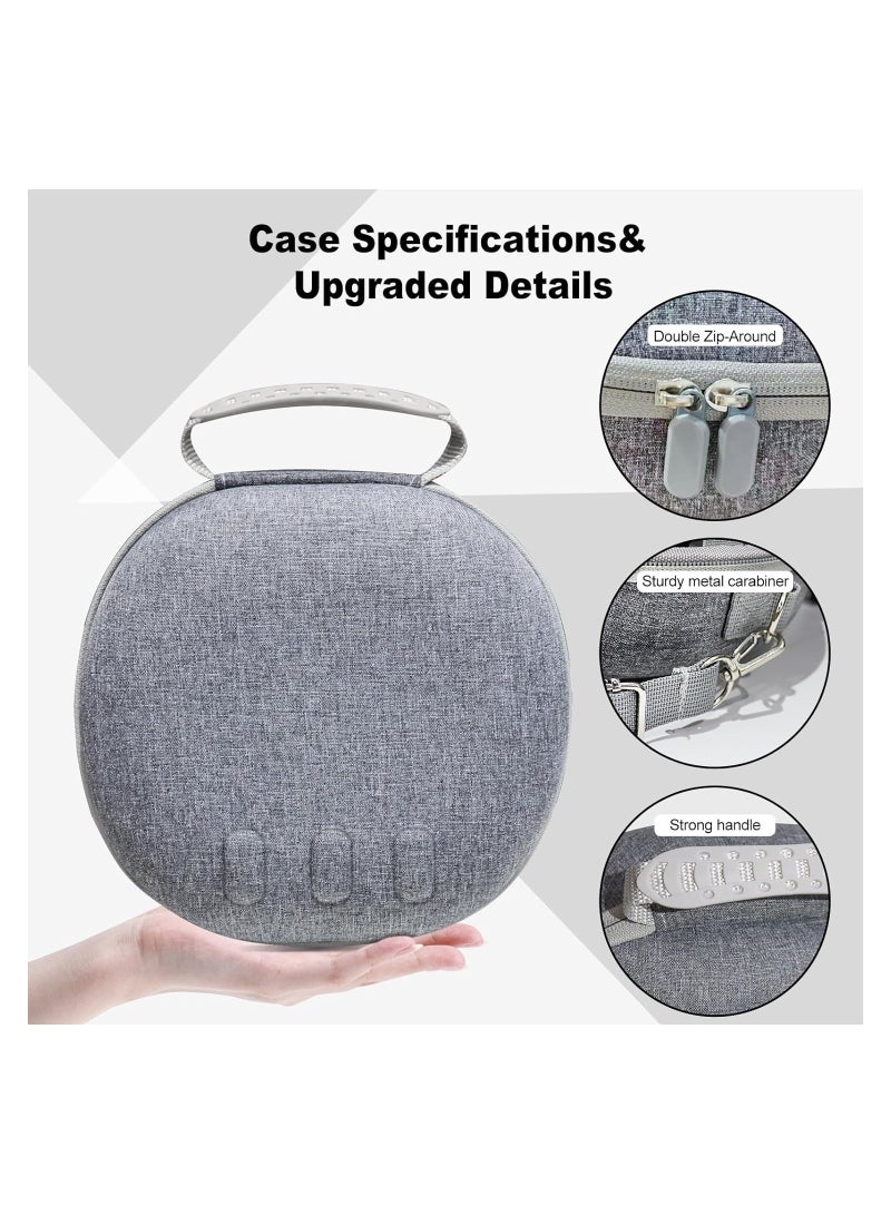 XICEN Hard Storage Bag for Quest 3 VR Glasses Accessories, with Shockproof Anti-Scratch for Travel and Home Storage (Grey) - Image 3
