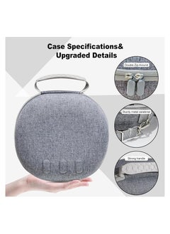 XICEN HardShell Storage Bag Portable Hard Carry Bag Shockproof Anti-Scratch With Shoulder Strap for Meta Quest3 VR Glasses Accessories (Grey)  - Image 3