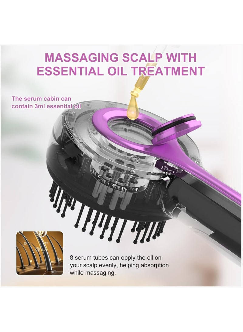 جاجيك Hair & Scalp Massager – Multi-Function Electric Scalp Massage Comb with Hair Oil Diffuser, 2-in-1 Hair Brush & Head Massager, 3 Modes, Gentle Vibration for Hair Growth, Relaxation, Stress Relief & Dandruff Reduction – Black - Image 1