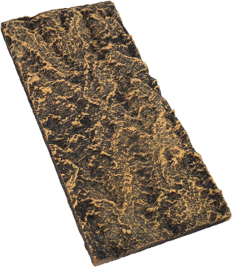 Rock Terrarium Background, Reptile Tank Background Board, High Simulation PU Habitat Climbing Board with Clear Texture, for Rainforest Fish Tank Decoration (26.5 * 12.5cm) - Image 1