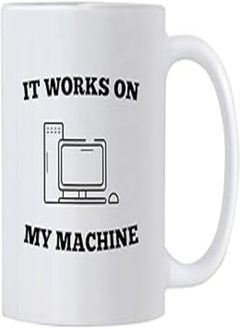 Casitika Computer Science Programmer Gifts. Funny Coding Geek 11 oz Coffee Mug. It Works On My Machine. Gift Idea for Developer or Programming Teacher/Student. Tech Work Humor Cup.