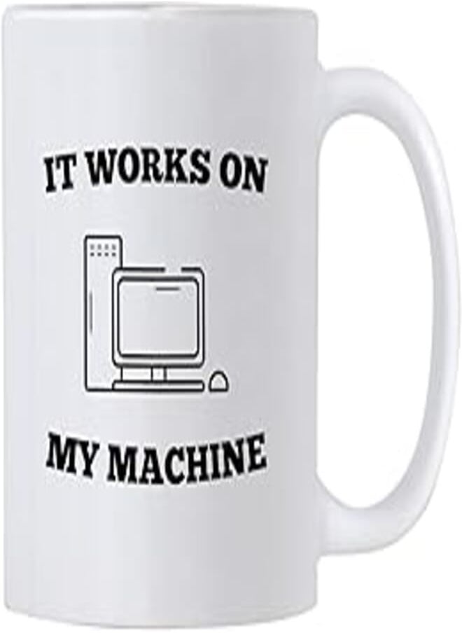 Generic - Casitika Computer Science Programmer Gifts. Funny Coding Geek 11 oz Coffee Mug. It Works On My Machine. Gift Idea for Developer or Programming Teacher/Student. Tech Work Humor Cup. - Image 1
