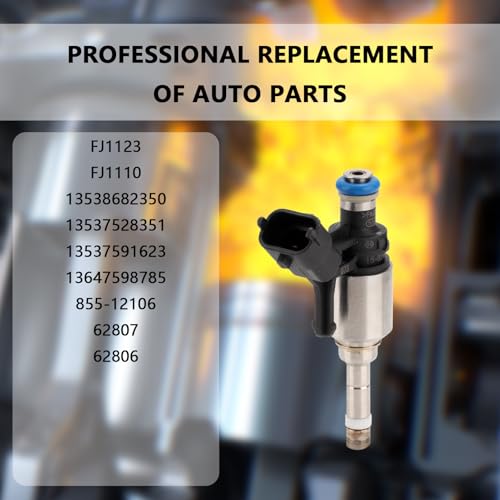 NECATUO Set of 4 Fuel Injectors Compatible with Mini Cooper 20072015 Cooper Countryman 20112016 Cooper Paceman 20132016 16L L4 Replaces FJ1123 13538682350 85512106 - Image 3